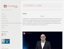 Tablet Screenshot of correalaw.com